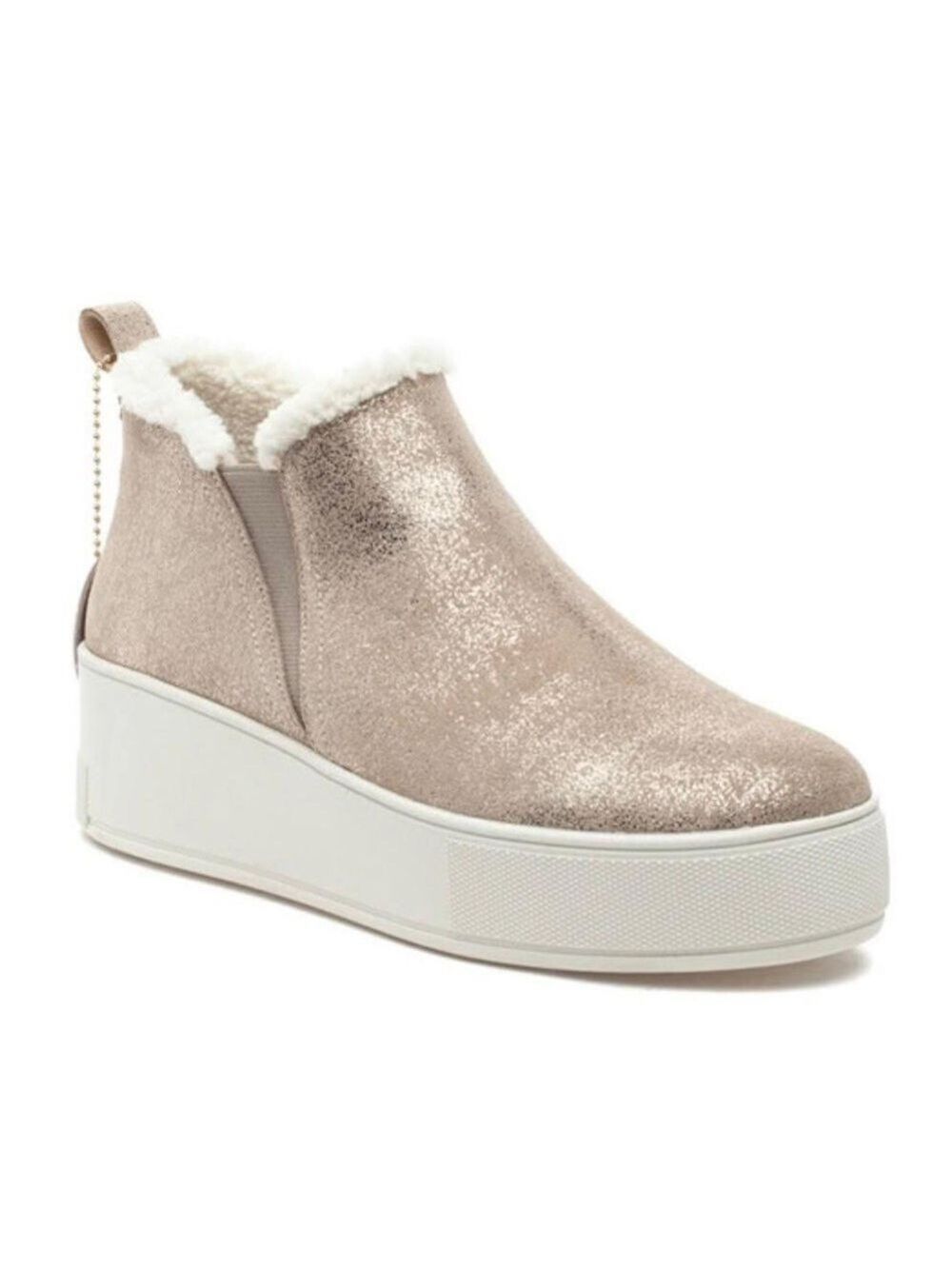 J/Slides Magic Gold Metallic Waterproof Suede Sneakers Boots - NWT